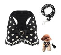 1PC Dog Harness Leash Set, No Pull Vest Harness with Mesh Padded for Puppy Cat Small Girl Dog Black L