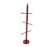 1Pc Dollhouse Hat and Coat Rack Stand 1:12 Scale Miniature Redwood Coat Rack Toy Model for Dollhouse, Unique Home Decor and Retro Scene Prop