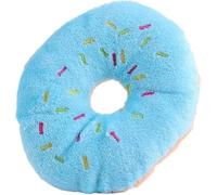 1Pc Donut Shape Plush Blue Pet Toy,Lovely Donut Shaped Squeaky Squeaking Sound Toy for Pet Chew Toy Squeaky Plush Dog Toy Blueberry Squeaky Plush Dog Toy Chew Guard Technology，Dog Chew Toys Squeak Toy