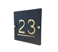 1pc Door Address Yard Signs 3d Acrylic House Plaques Sign 3D Mirror Modern Plaque Street Name 20x20cm/25x25cm(03,25cm)