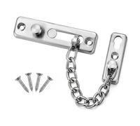 1PC Door Chain Lock Stainless Steel Thickened Security Chain with Anti Slip Button Safety Catch for Front Door Home Apartment Hotel