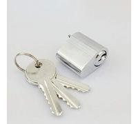 1Pc Door Lock Cylinder, 30mm * 19mm * 31.5mm Fire Door Aluminium Core, 8.5mm Screw Center Holes Distance Short Lock Heart with 3 Keys