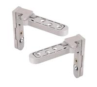 1pc Door Stainless Steel Adjustable Invisible Swing Wooden Hinge Hidden Pivoting Concealed(Silver)