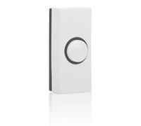 1PC Doorbell Button Wired, Weatherproof Wired Doorbell, Door Bell Push Switch Wall Mounted - Includes Screws, Compatible with Most Wired Doorbell Chimes - Stylish White Finish for Modern Home