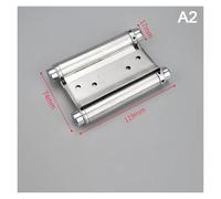 1pc Double Open Spring Hinge Stainless Steel Two Way Free Door Cowboy(4 inch)