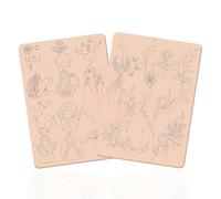 1pc Double Side Printing Tiny Tattoo Practice Skin Pink Silicone Soft Mini Tattoo Practice Pad for Tatoo Artist Beginners (Type C-Pink Skin-1pc)