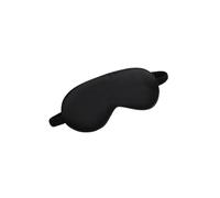 1PC-Double-Sided Artificial Silk Eye Mask Shield Breathable Bag Elastic Lunch Break Sleep Shading(Black)
