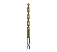 1PC Drill Bit 1/4 Hex Shank Twist Steel Titanium Coated High Speed Hexagonal Handle Tool(4.5mm)