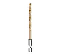 1PC Drill Bit 1/4 Hex Shank Twist Steel Titanium Coated High Speed Hexagonal Handle Tool(4.8mm)