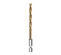 1PC Drill Bit 1/4 Hex Shank Twist Steel Titanium Coated High Speed Hexagonal Handle Tool(4mm)