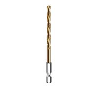 1PC Drill Bit 1/4 Hex Shank Twist Steel Titanium Coated High Speed Hexagonal Handle Tool(5mm)