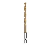 1PC Drill Bit 1/4 Hex Shank Twist Steel Titanium Coated High Speed Hexagonal Handle Tool(6.5mm)