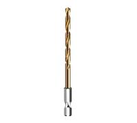 1PC Drill Bit 1/4 Hex Shank Twist Steel Titanium Coated High Speed Hexagonal Handle Tool(6mm)