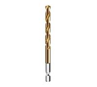 1PC Drill Bit 1/4 Hex Shank Twist Steel Titanium Coated High Speed Hexagonal Handle Tool(7.5mm)