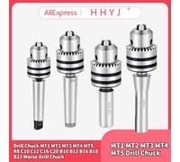 1pc Drill Chuck MT1 MT2 MT3 MT4 MT5 R8 C10 C12 C16 C20 B10 B12 B16 B18 B22 Morse Drill Chuck Arbor Lathe CNC Drill Machine Wood Tool(MTB,MT4-B12(1.5-10mm))