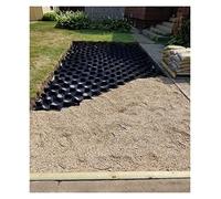 1pc Driveway Geogrid Stabilizer - 4"/2" High HDPE Ground Grid for Gravel and Erosion Control (3ft-164ft)(5x7 m (16.5x23 ft) 5cm/2" High)