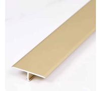 1pc Durable Aluminum Alloy Floor Transition Strip - T-Moulding Threshold for Wood to Tile, Vinyl, and Laminate Flooring(Gold)