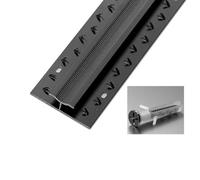 1pc Durable Aluminum Floor Transition Strip - Anti-Skid Carpet to Tile Transition Bar for Office and Hotel Use(Black,L1.5m/4.9ft)