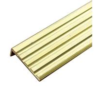 1pc Durable Brass Stair Nosing Edge Trim - Anti-Slip Step Protector for Wood, Tile, and More - 1m (39 3/8") Molding Strip(30x10mm)