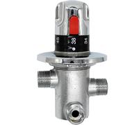 1pc Durable Copper Thermostatic Mixing Valve for Solar Water Heater - Adjustable Temperature Mixer with 1/2" Connection