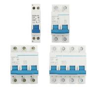 1PC DZ47-63 DPN 1-4 Pole Circuit Breaker 10A16A20A25A32A40A50A63A 400V C 35mm Din Rail Breaking Capacity 6KA(2 Pole,32A)