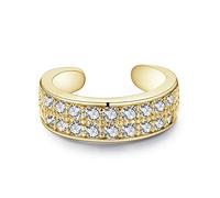 1pc Ear Cuff 925 Sterling Silver Gold Color Circle Fashion Hoop Earrings Tiny Clip Ear for Women Girl Jewelry