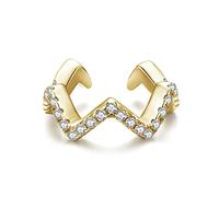 1pc Ear Cuff 925 Sterling Silver Gold Color Circle Fashion Hoop Earrings Tiny Clip Ear for Women Girl Jewelry