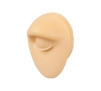 1PC Ear Nose Lip Navel Tongue Tattoo Silicone Model Tattoo Puncture Practice Simulation Human Body Part Display Piercing Jewelry(Closed Eye)