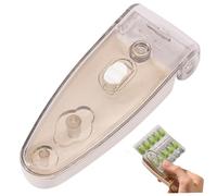 1PC Easy Pill Extractor Tool for Blister Packs, Pill Remover Aid for Weak Hands and Arthritis, Portable Medicine Case with One-Push Design (Grey)