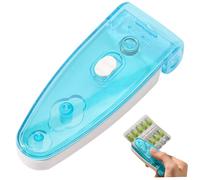 1PC Easy Pill Extractor Tool for Blister Packs, Pill Remover Aid for Weak Hands and Arthritis, Portable Medicine Case with One-Push Design (Blue)