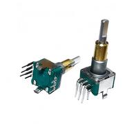 1pc EC11EBB24C03 Dual-Shaft Axis Encoder With Push Button Switch 30 Position 15 Pulse Handle 25mm 8Pins
