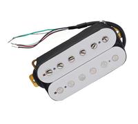 1pc Electric Guitar Humbucker Pickup Coil Spliting Pickup 4 Conduct Cable White Pickups Set(Color:Neck)