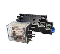 1PC electromagnetic Relay Small electromagnetic Intermediate Relay HH52P 8-pin Full Set with Base(HH52P-DC30V)