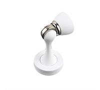 1pc Elegant Solid Metal Magnetic Door Stop - Wall & Floor Mounted Dual-Purpose Door Stopper for Home, Office, and More(White)