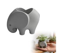 1pc Elephant Planter Pot, Cute Animal Vase Pen Holder for Office Desk. (Grey)