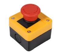 1Pc Emergency Stop Switches,start stop button cover, 660V 10A Reusable Plastic Shell Red Sign Emergency Stops Mushroom Push Button Switch