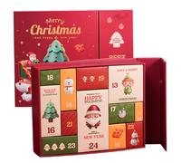 1PC Empty Advent Calendars to Fill DIY 12 Days Countdown Christmas Advent Calendar Boxes for Xmas Holiday Decoration