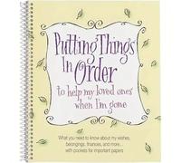 1Pc End Of Life Planner Putting Things In Order to Help Loved When I'm Gone Workbook，daily office supplies notebook, calendar and personal plan，Putting Things In Order Legacy Planner - Paper Cover