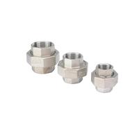 1pc Equal 1/2" BSP Female Thread 304 Stainless Steel Hex Socket Union Set Pipe Fitting Connector