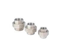 1pc Equal 1/8" BSP Female Thread 304 Stainless Steel Hex Socket Union Set Pipe Fitting Connector