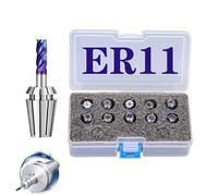 1pc ER11 Collet Chuck ER ER16 ER11 Chuck Collet Set Tool Holder Bracket Tool Made of 65Mn Spring Steel Material(0.008 Suit,ER11-2.5mm)