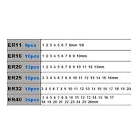 1pc ER11 ER16 ER20 ER25 ER32 ER40 Set A/AA ER Spring Collet Chuck 0.015mm 0.008mm CNC Milling Tool Holder Engraving Machine(Aluminum Box,ER20-13Pcs (A))