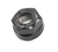 1pc ER20-A Collet Clamping Nut - Black/Silver Balanced/Normal Metal Chuck Nut for CNC Milling(Black,Normal)