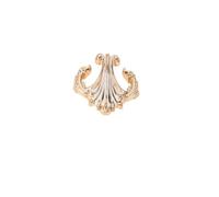 1pc European Furniture Pull Handle with Screws Drawer Cabinet Kitchen Door Knob Shiny Golden Feather Flower Branch Shaped(Single Hole)