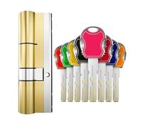 1pc European Standard Super C-Level Anti-Theft Copper Lock Cylinder with 8 Master Keys for Entrance Doors(90=45+45)