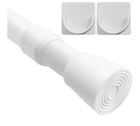 1PC Extendable Curtain Pole for Wardrobe Tension Rod with 2PC Holders Adjustable Curtain Pole Extendable for Bathroom, Windows 103-190 Cm/40.5-74.8 Inch(Diameter:22mm)