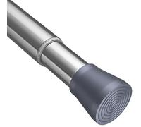 1PC Extendable Shower Curtain Pole Tension Rods No Screws Shower Pole Bathroom for Curtains (Silver 65-85cm, 25mm Diameter)
