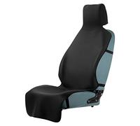 1Pc Extended Waterproof Car Seat Covers Front with 3 Buckle Straps, Premium Neoprene Seat Protective Cover Universal Washable Non-Slip Anti-Sweat for SUV Van Dog Child (Black)