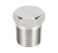 1pc External Hexagon Plug NPT BSPT BSPP Thread Pipe Fitting, 1/8 1/4 3/8 1/2 3/4 Inch 304 316 Stainless Steel(BSPT Thread,SS316_1/4INCH)