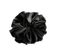 1pc Extra Large Faux Silk Fluffy, High Elasticity, Soft & Silky, Luxury Casual Comfortable Scrunchie For Women Suitable For Casual, Party, Party(Black)